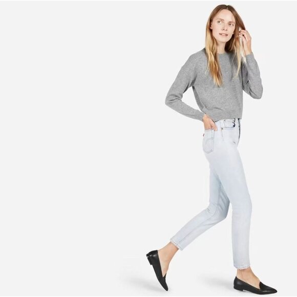 Everlane The Modern Point in Black Leather New Womens Flats Oxfords - Picture 4 of 16